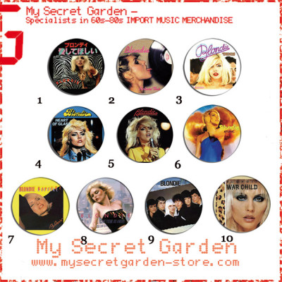 Blondie - Rapture, Atomic, Picture This Pinback Button Badge Set ( or Hair Ties / 4.4 cm Badge / Magnet / Keychain Set )